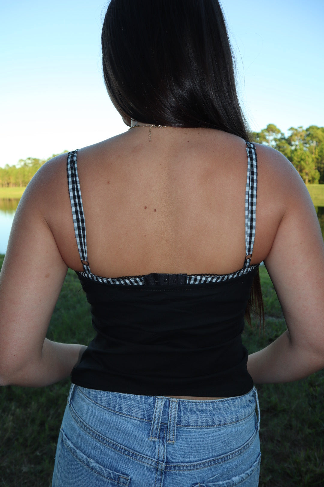 Peekabo Gingham Top
