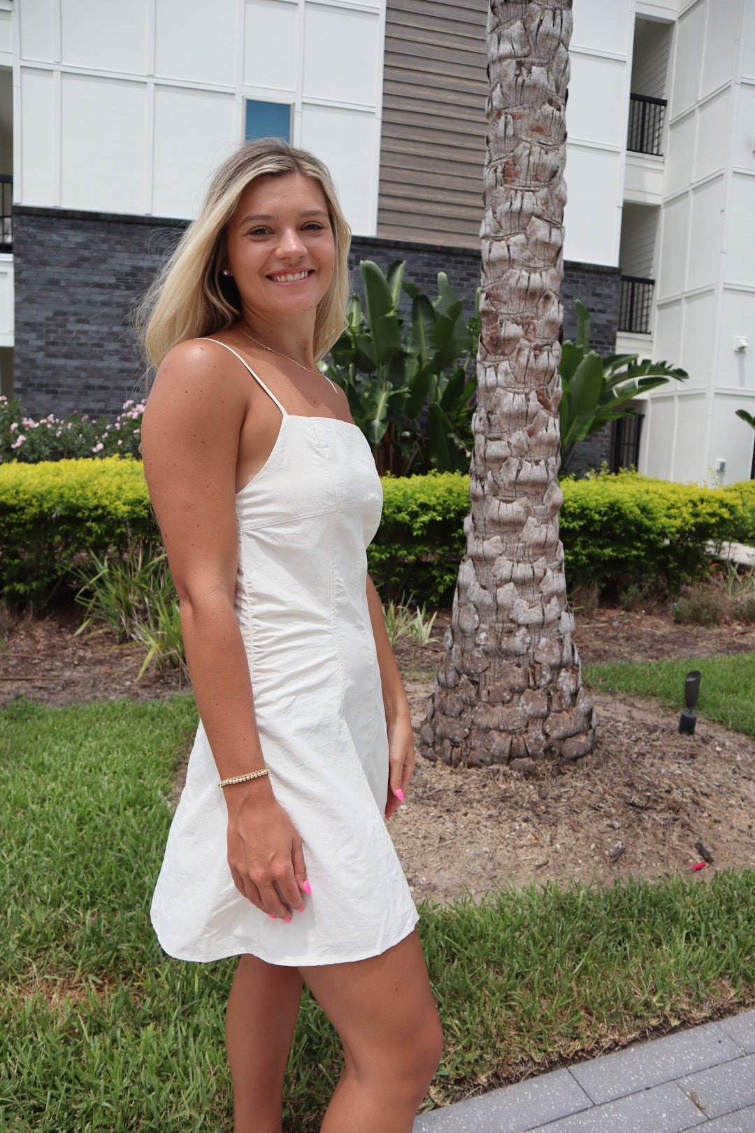 Elle Cream Mini Dress