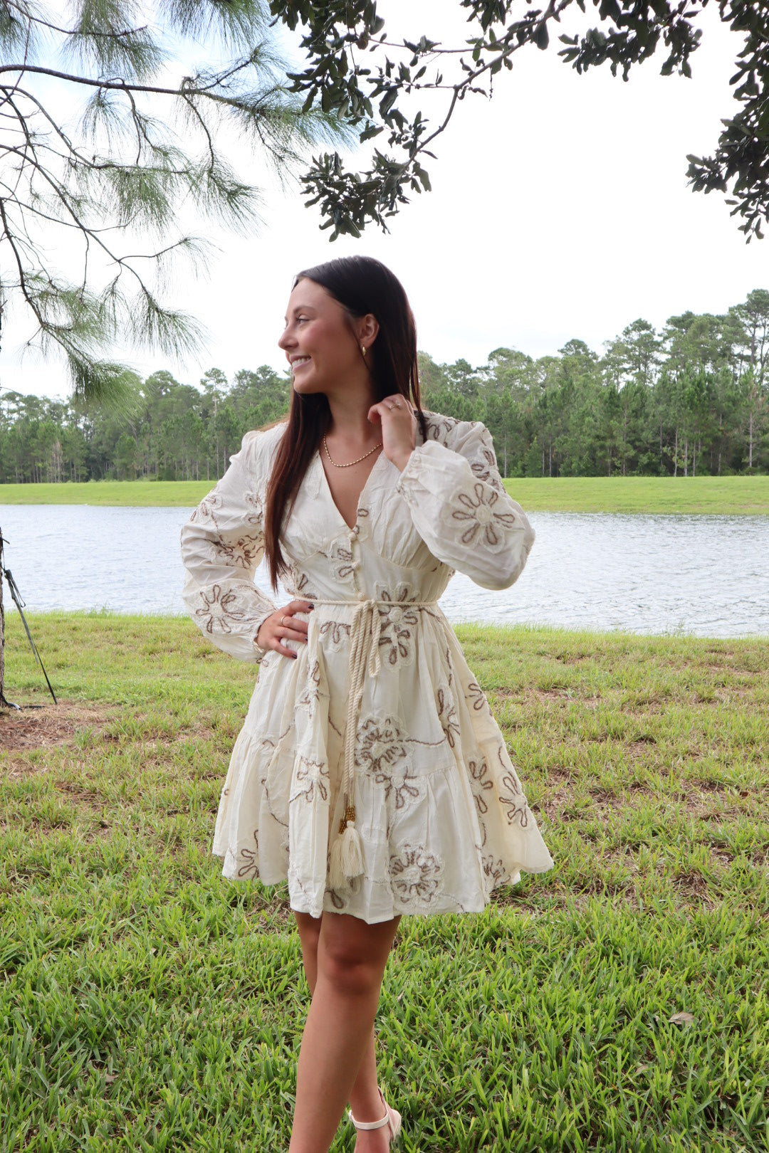 Embroidered Floral Dress