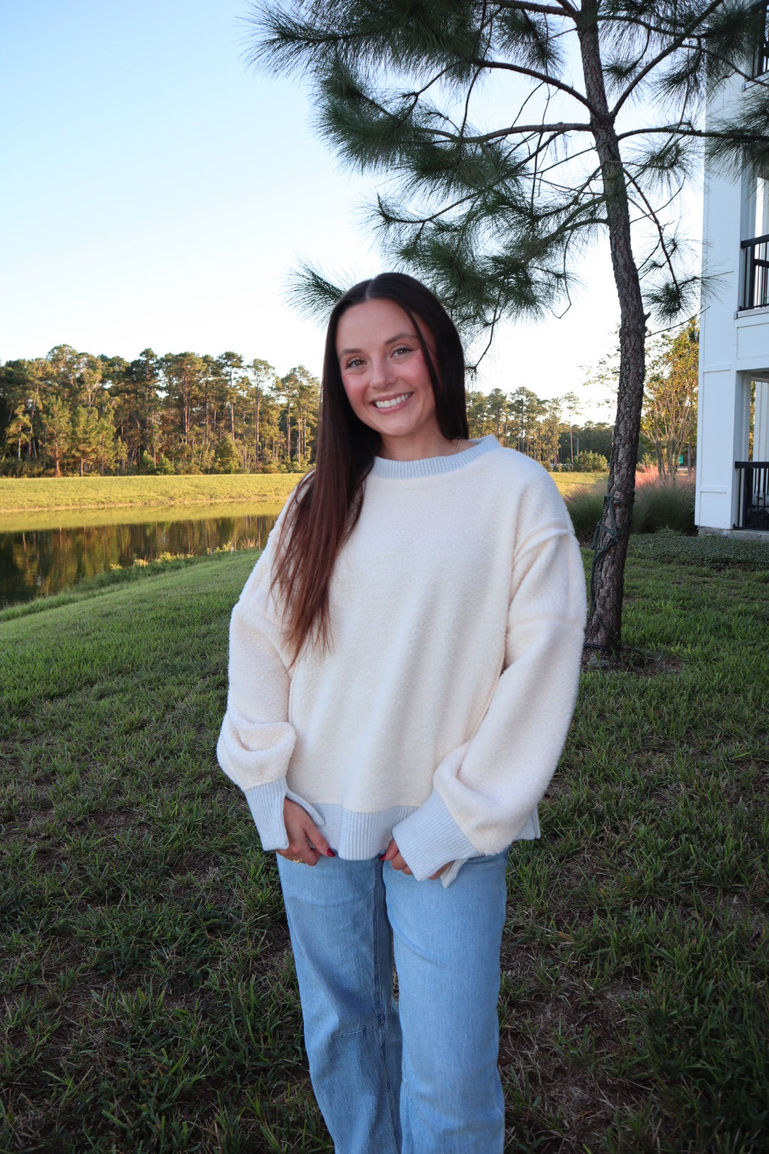 Maddie Sherpa crew neck