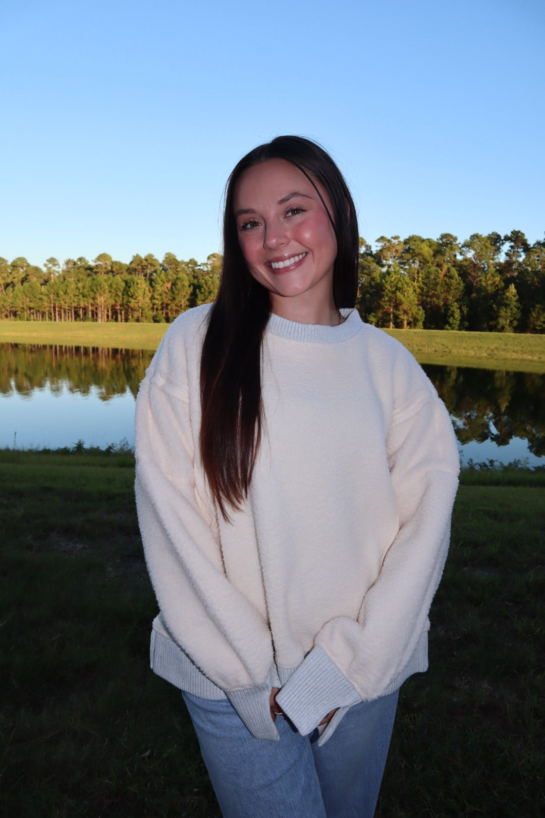Maddie Sherpa crew neck