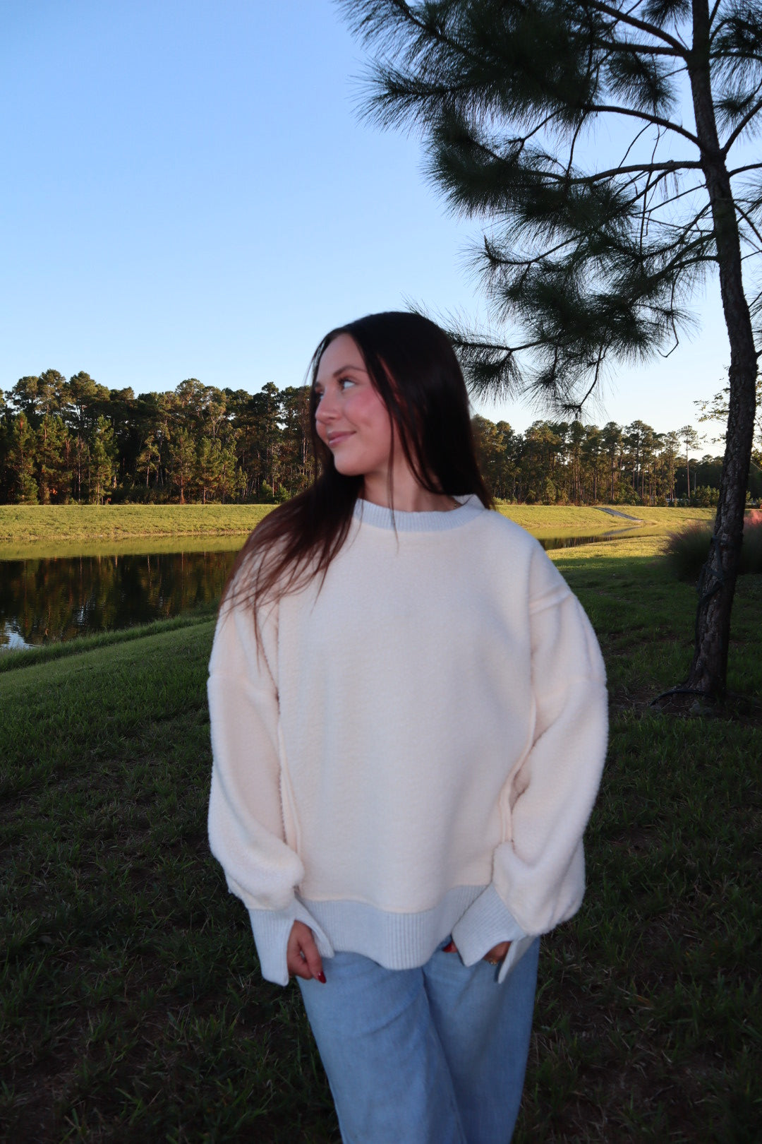 Maddie Sherpa crew neck