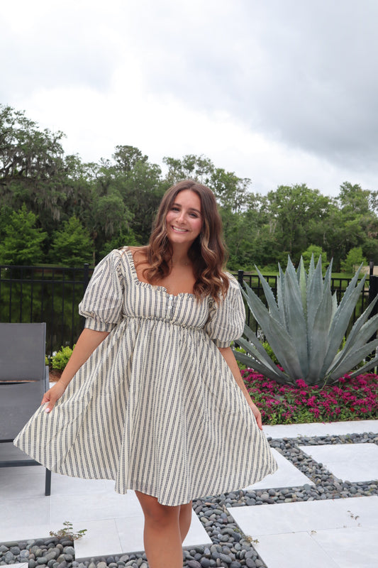 Striped Babydoll Dress