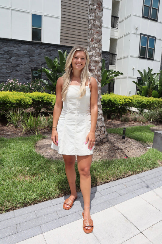 Elle Cream Mini Dress