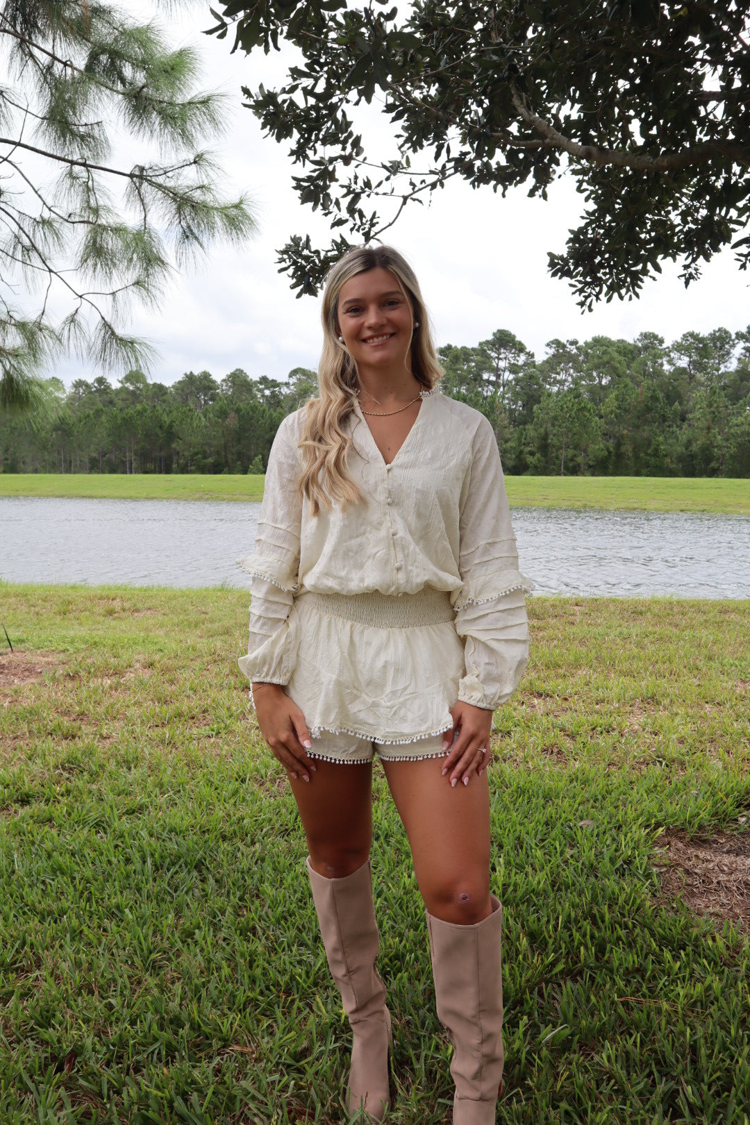 Smocked Ruffle Romper