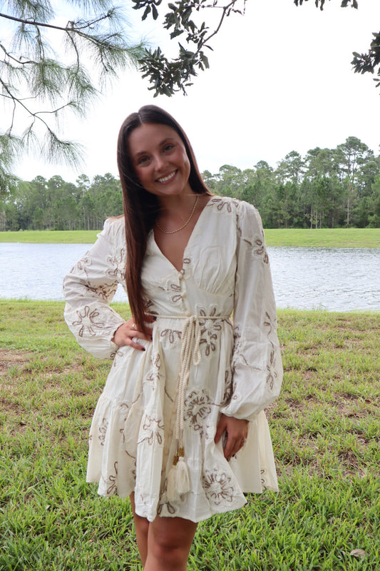Embroidered Floral Dress