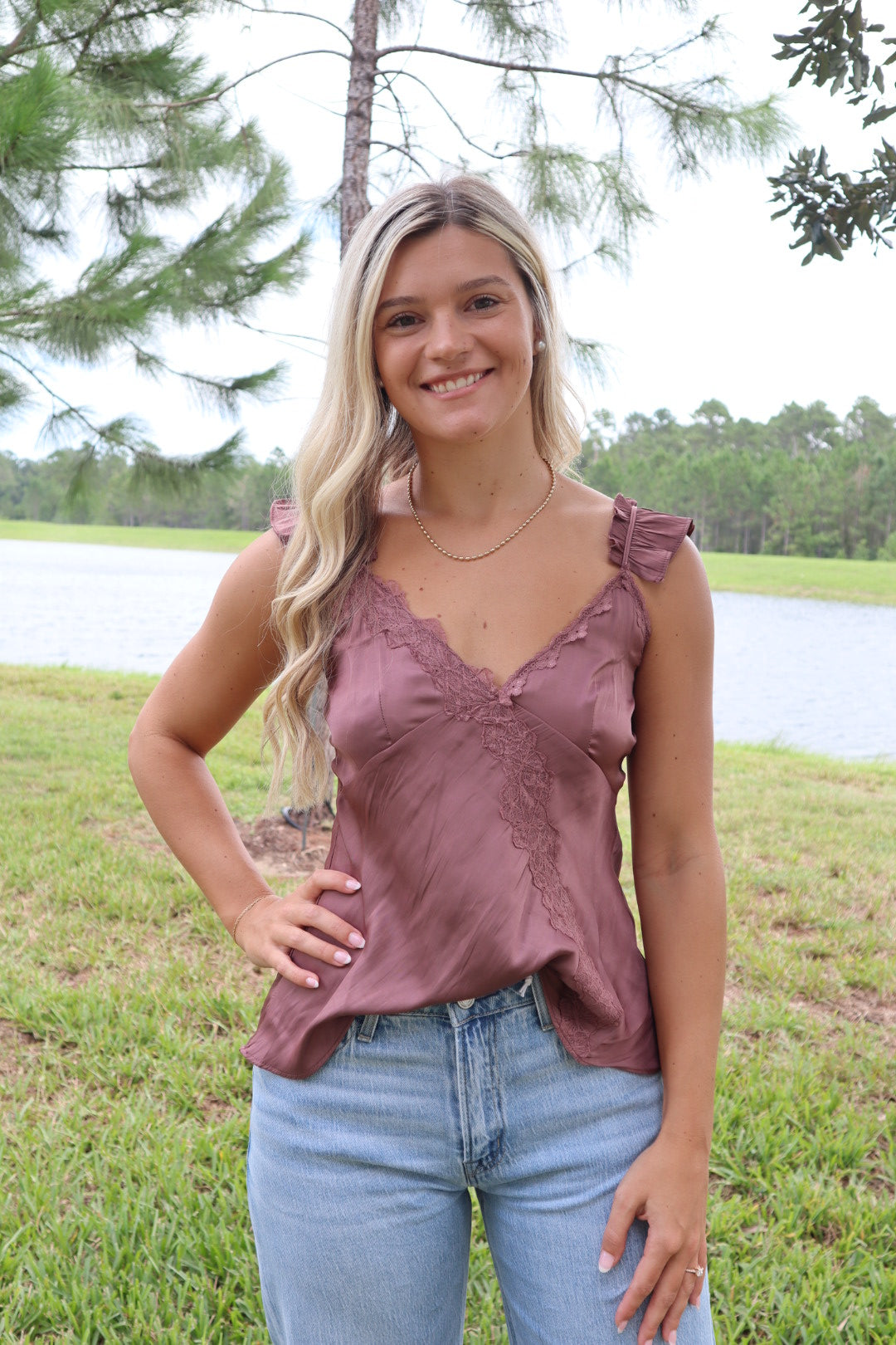 Love Notes Satin Top