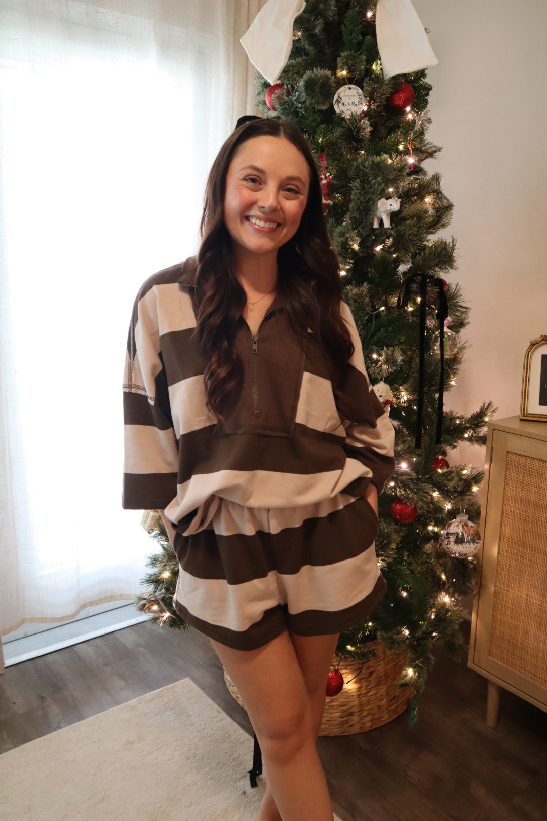Brown and Cream 2 Piece Set